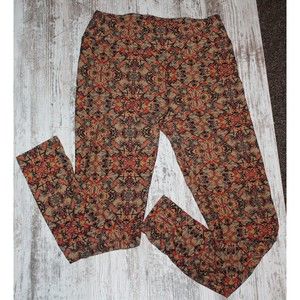 LulaRoe One Size Leggings Southwest Abstract Art Design